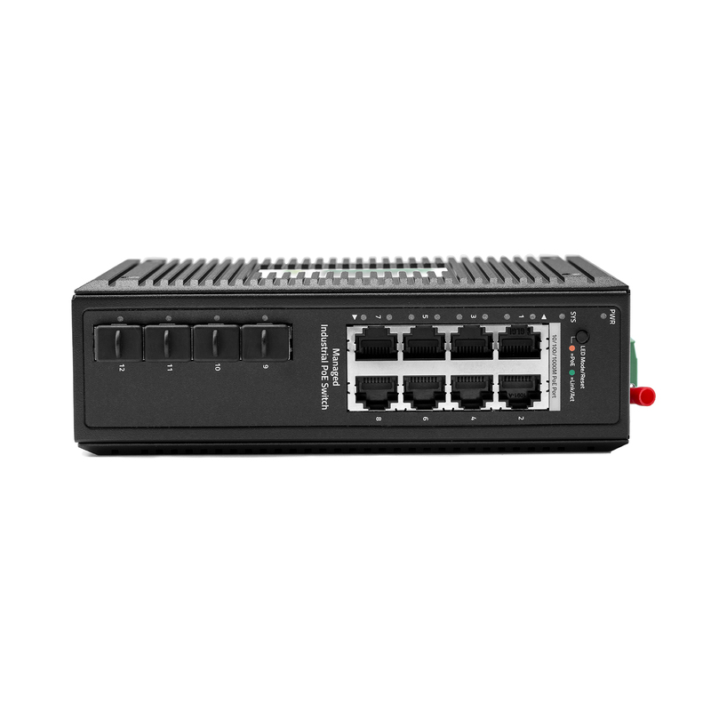 8PoE 4SFP 12 Ports Gigabit Industrial