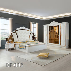 Nuovo Design bianco moderno pittura di lusso 5 pezzi King Size MDF Set di mobili per la casa - Product Image 1
