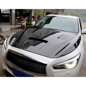 Kit de Carrocería de Fibra de Carbono 2014 para Infiniti Q50, Parachoques Delantero y Capó, Instalación con Tornillos - Product Image 4