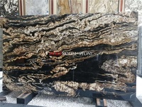 Grande dalle de pierre naturelle Oris Black Fusion Gold Granite Marble