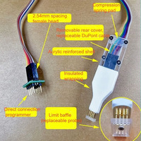 Clip de programación SOP8, cable de programación BIOS en circuito, lectura/escritura flash, clip de prueba SOIC8 con pines de resorte, programación integrada