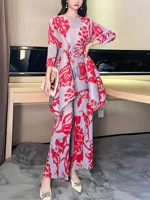 Nouvelle Collection Printemps-Été 2023 : Ensemble Jupe et Veste Plissée Métallique Miyake Deux Pièces avec Ceinture – Robes Décontractées Anti-Plis Grande Taille pour Femme