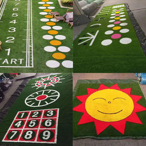 Toptons Chất lượng cao phòng tập thể dục cỏ cỏ nhân tạo thảm đồng hồ đánh dấu sân chơi thể thao sàn Đen/Xanh/Đỏ/Xanh - Product Image 5