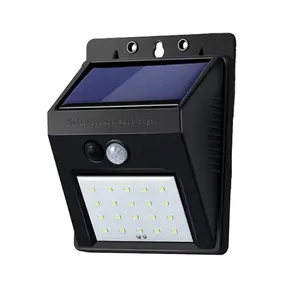 20 светодиодных солнечных настенных фонарей для безопасности, наружный настенный светильник на солнечной батарее с датчиком движения