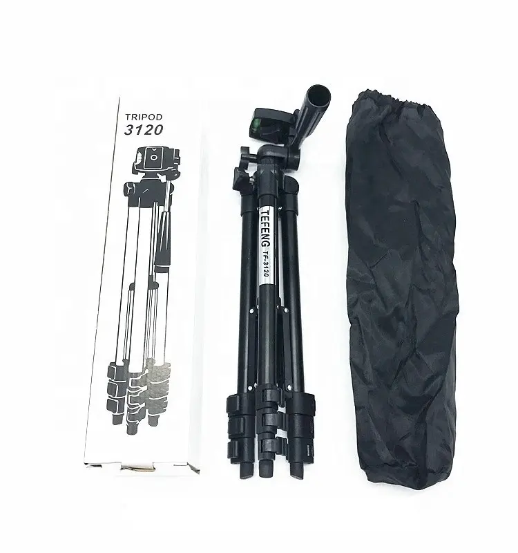 Portable 40 inch Lightweight Aluminum Tripod 3120 with Cellphone Clamp for Mobile Phone