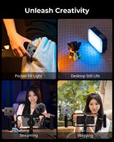 Small Rig Vibe P96 Pro CRI95+ 2500-6500K 5 Effets 5W Lumière vidéo LED portable avec stockage, pour appareil photo et fixation griffe froide