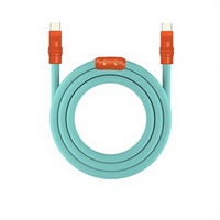 Câble de charge rapide Maobos 65W 100W 5A en gros d'usine, écologique, type-C, 1/2m, silicone, alliage d'aluminium, feuille de cuivre pur