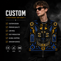 Vêtements pour hommes fabriqués en Chine, veste en maille jacquard à fermeture éclair, design Halloween, tapisserie personnalisée