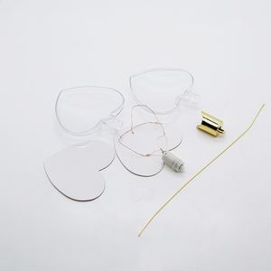 Lampe LED vierge pour arbre <span class=keywords><strong>de</strong></span> Noël Décoration suspendue Sublimation Ornements <span class=keywords><strong>en</strong></span> plastique personnalisés - Product Image 3