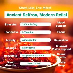 Gotas líquidas de azafrán de etiqueta privada OEM con ashangandha y extracto de pimienta negra que apoyan el sueño reparador mejoran las gotas de inmunidad - Product Image 6