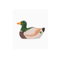 Ensemble de jouets d'animaux en bois sculpté, canard, jouet éducatif préscolaire pour enfants