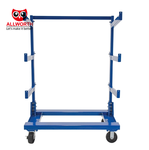 รถเข็นท่อคานเหล็กสองด้านพับได้เคลือบผงสำหรับเวิร์กสเตชัน - Product Image 1