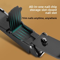 Ensemble de ciseaux et coupe-ongles portables pliables anti-éclaboussures en acier inoxydable pour manucure et pédicure, motif Cigale Dorée