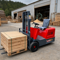 Forklift Counterbalance Listrik 1 Ton 3 Roda 1000kg Bertenaga Baterai Kompak untuk Lorong Sempit Bersertifikasi CE Forklift Gudang