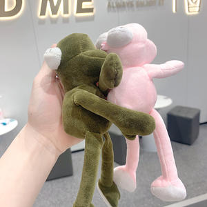 Jouets en peluche en gros : Porte-clés en coton avec pendentif grenouille et sac à dos pour couple mignon - Product Image 2