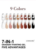 Nouveau Gel UV de Salon à Effet Macaron Dégradé et Tacheté, Longue Durée, Non Toxique, pour Lampe LED, Personnalisable avec Logo, pour Peinture d'Ongles