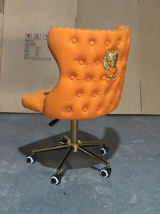 Black Quilted <b>Salon</b> Chair Adjustable Rolling <b>Stool</b> Metal Base Pedicure Technician Seat for Spa Nail Studio - Product Image 5