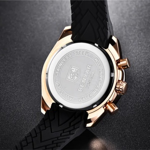 Montre BENYAR 5140 pour homme, marque haut de gamme, chronographe, bracelet en caoutchouc, étanche, sport, montre originale pour homme - Product Image 6