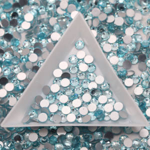 Whatstone Wholesale SS6 SS8 SS10 SS12 SS16SS20バルクアイスブルー非ホットフィックスバルクガラスラインストーン用マグボトルクラフトDIY - Product Image 4