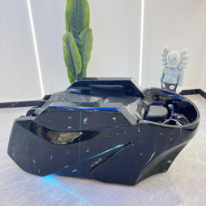 <span class=keywords><strong>Luxe</strong></span> Vapeur Tête Spa Massage Noir Électrique Massage Shampooing Chaises Recliner Barber Shop Cheveux Message Lit pour Salon <span class=keywords><strong>De</strong></span> Beauté - Product Image 2