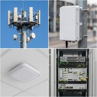 Placa de antena de alta frecuencia 5G AI para estación base Rogers, PCB RF personalizado, multilayer de baja pérdida para MmWave y Sub-6, con beamforming, de alta resistencia FR4