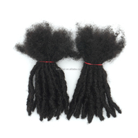 Extensiones de Cabello Humano Natural Remy Virgen [KAMA Locs] Interlock Loc, Estilo Afro Kinky para Hombres y Mujeres Negros