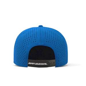 Kustom Logo 5-Panel dapat disesuaikan topi bisbol <span class=keywords><strong>Golf</strong></span> kain biru Laser berlubang tali cepat kering sejuk gaya Amerika dicetak - Product Image 2