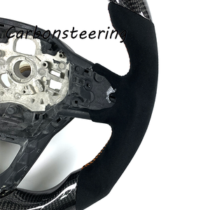 Modificaciones Interiores para SEAT, Volante Personalizado de Fibra de Carbono para SEAT Leon MK4 <span class=keywords><strong>CUPRA</strong></span> Leon Sportstourer <span class=keywords><strong>Formentor</strong></span> VZ, Estilo D-Shape - Product Image 5