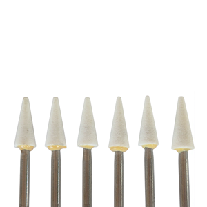 12 шт. CN1 Керамические шлифовальные насадки Белый камень Полировка Конус Мелкое зерно 1.6mm Хвостовик - Product Image 3