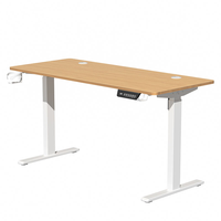 Table de jeu électrique ergonomique réglable en hauteur avec support pour casque et porte-gobelet, livraison gratuite d'un moteur individuel