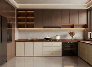 ตู้ครัวไม้สั่งทำพิเศษ ดีไซน์คลาสสิก หรูหรา ลดราคาพิเศษ - Product Image 2