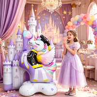 Ballon de fête en aluminium imprimé en gravure, grand format, licorne, équidé, coloré, écologique, métallique 4D, Dream Fantastic