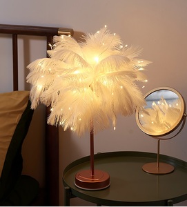<span class=keywords><strong>Lampadaire</strong></span> LED moderne à décor simple avec plumes Lampes d'angle de lecture d'intérieur pour le <span class=keywords><strong>salon</strong></span> Décorations d'Halloween et de Noël - Product Image 5