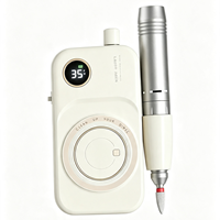 Ponceuse à ongles électrique sans fil à moteur brushless, stylo de ponçage en carbure pour usage domestique et hôtelier, manucure et polissage