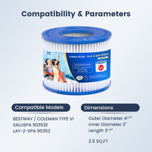 Bán buôn Spa Lọc Hồ Bơi Cartridge lọc thay thế 90352e lọc cho hồ bơi Spa - Product Image 2