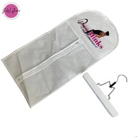 Sacs de rangement pour extensions de cheveux et perruques, personnalisés, anti-poussière, avec cintre, 50 unités