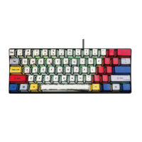 Multifunctional 63 Key Keyboard 60% RGB Comic Style Backlit Mechanical Keyboard Teclado Gamer Wired Mini Gaming Keyboard