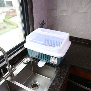 <span class=keywords><strong>Escurridor</strong></span> <span class=keywords><strong>de</strong></span> Plástico <span class=keywords><strong>de</strong></span> Gran Capacidad para Vajilla, Cesta Escurridora <span class=keywords><strong>de</strong></span> Cocina, Organizador <span class=keywords><strong>de</strong></span> Platos <span class=keywords><strong>con</strong></span> <span class=keywords><strong>Tapa</strong></span>, Soporte para <span class=keywords><strong>Cubiertos</strong></span> - Product Image 3