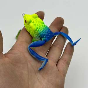 เหยื่อปลอมรูปกบสายฟ้าแบบมีขา น้ำหนัก 15 กรัม สีดำ ทำจากพลาสติก พร้อมตัวเบ็ด สำหรับตกปลา - Product Image 3