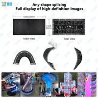 Pantalla LED de Video Wall Curva Personalizada HD P4 P3 P2, Módulo Flexible, Pantalla LED Flexible para Centros Comerciales