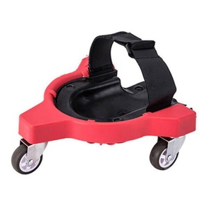 Sliding Knee Pads With Caster Wheels Red Knee Protection For Tile <b>Flooring</b> Woodworking - Product Image 3