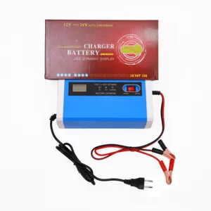 Carregador de bateria automático para carro inteligente, 12V 10A, 24V 5A, conversão automática, carregador rápido de bateria Gel Wet AGM LiFePO4