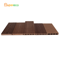 Cubierta para exteriores europea, plástico reciclado WPC, textura de madera 3D, técnica cepillada tradicional, suelo impermeable para exteriores