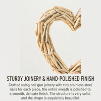 Couronne de branches en bois faites à la main en forme de cœur, Décoration murale rustique en brindilles, Salon, Chambre à coucher, Vente en gros OEM, Décoration murale en bois en forme de cœur