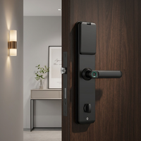 Système de serrure de porte numérique intelligente WanDa pour appartement, poignée en bois, ouverture sans clé par empreinte digitale, clavier en alliage, installation facile 1
