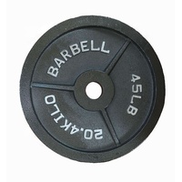 KWO 45Lb Croix de levage de forme physique chromée 10Kg Équipement de gymnastique personnalisé Compétition bon marché Ensemble de 1 pouce Plaques de poids en fonte