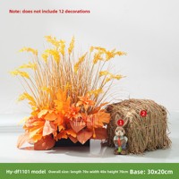 Simulasi Tanaman Hijau Dekorasi Padi Bunga Kering Bunga Plastik Ornamen Buatan Pembuatan Lanskap Panen Pastoral