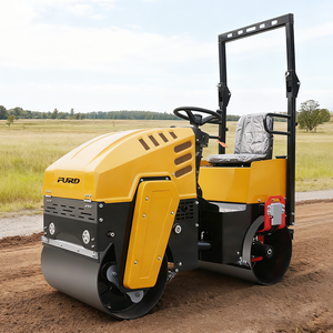 Preis des Walzen verdichters 1Ton Tandem-Vibrations walze Zum Verkauf Hydraulischer kleiner Straßen walzen verdichter - Product Image 1