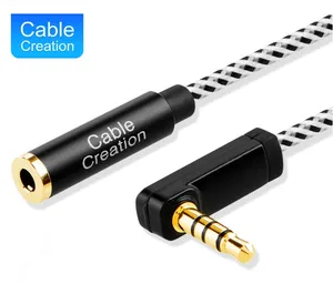 audio-verlängerungskabel 3,5 mm audio-kabel männlich zu weiblich gerade kopf bis elbow kopfhörer verstärker kabel