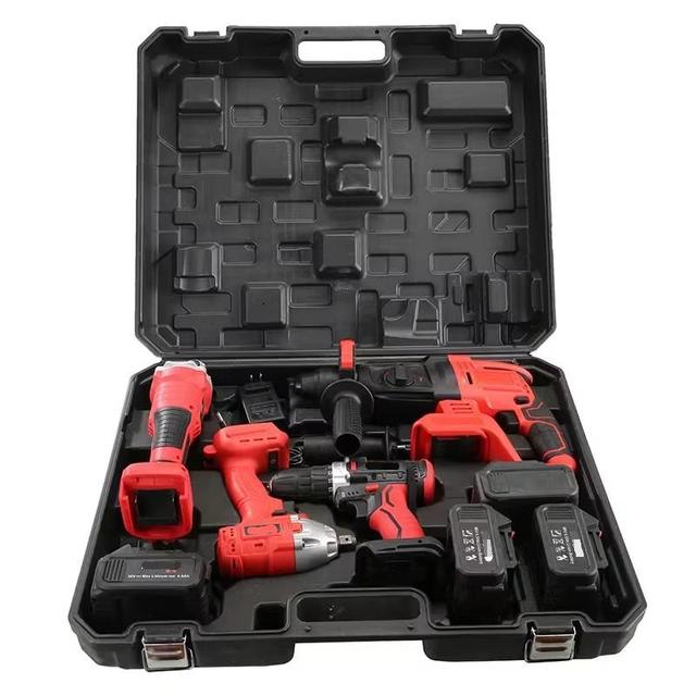 High Quality OEM Cordless Electric Power Drill Set Portable Rechargeable Lithium Battery Tool Box Set 1-Year Warranty Power Tool